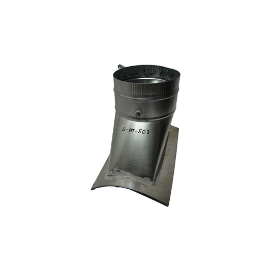 Jer-Air Model S-AT-503 | Airtight 45° Saddle Takeoff with Gasket, Damper & 2" Standoff Quadrant - 3/8" Hardware - Nylon End Bearings