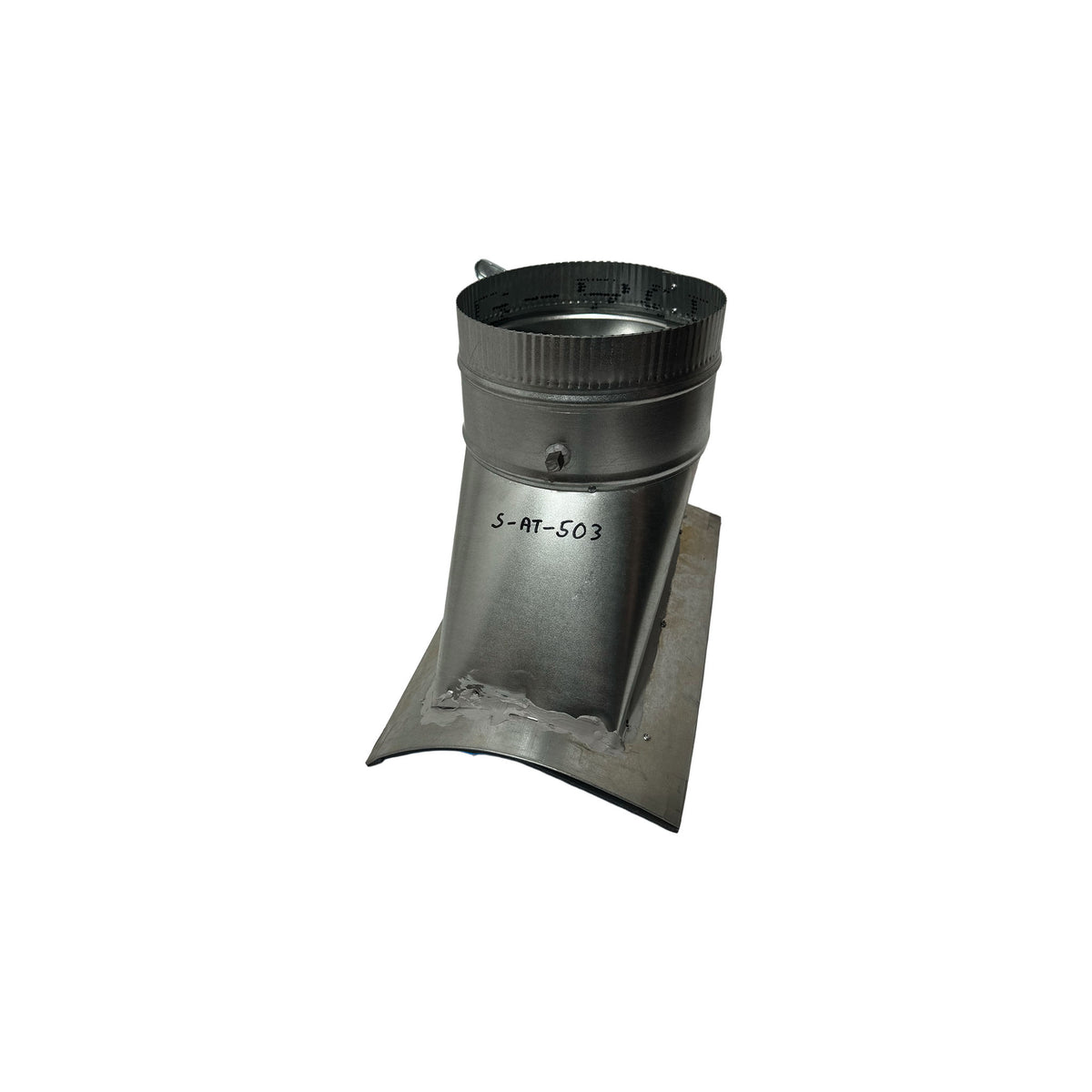 Jer-Air Model S-AT-503 | Airtight 45° Saddle Takeoff with Gasket, Damper & 2" Standoff Quadrant - 3/8" Hardware - Nylon End Bearings