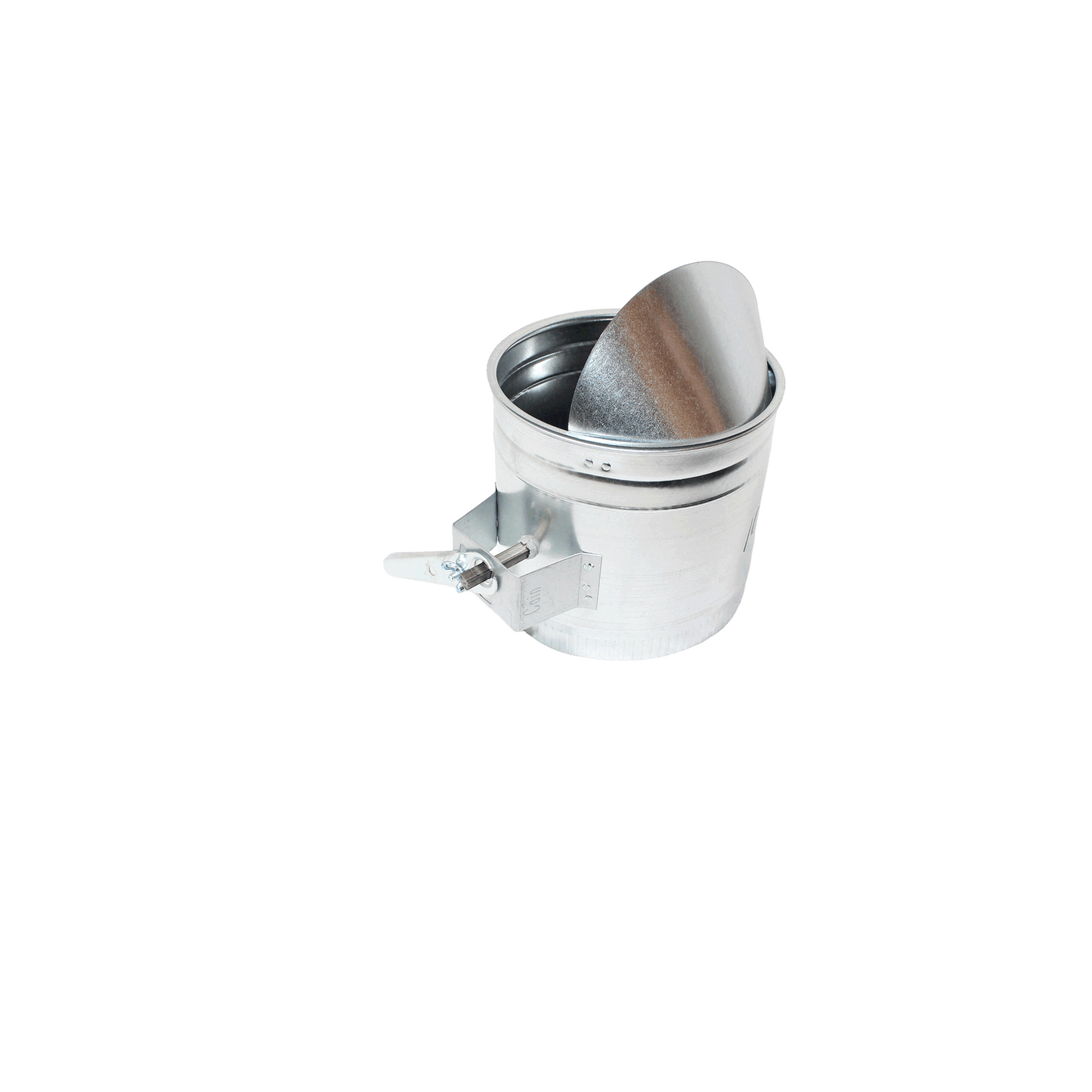 Jer-Air Model 103-DS | Conical Spin-in Takeoff With Damper, scoop, & 2" Standoff Quadrant - 3/8" Hardware