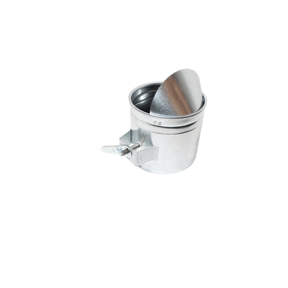 Jer-Air Model 103-DS | Conical Spin-in Takeoff With Damper, scoop, & 2" Standoff Quadrant - 3/8" Hardware