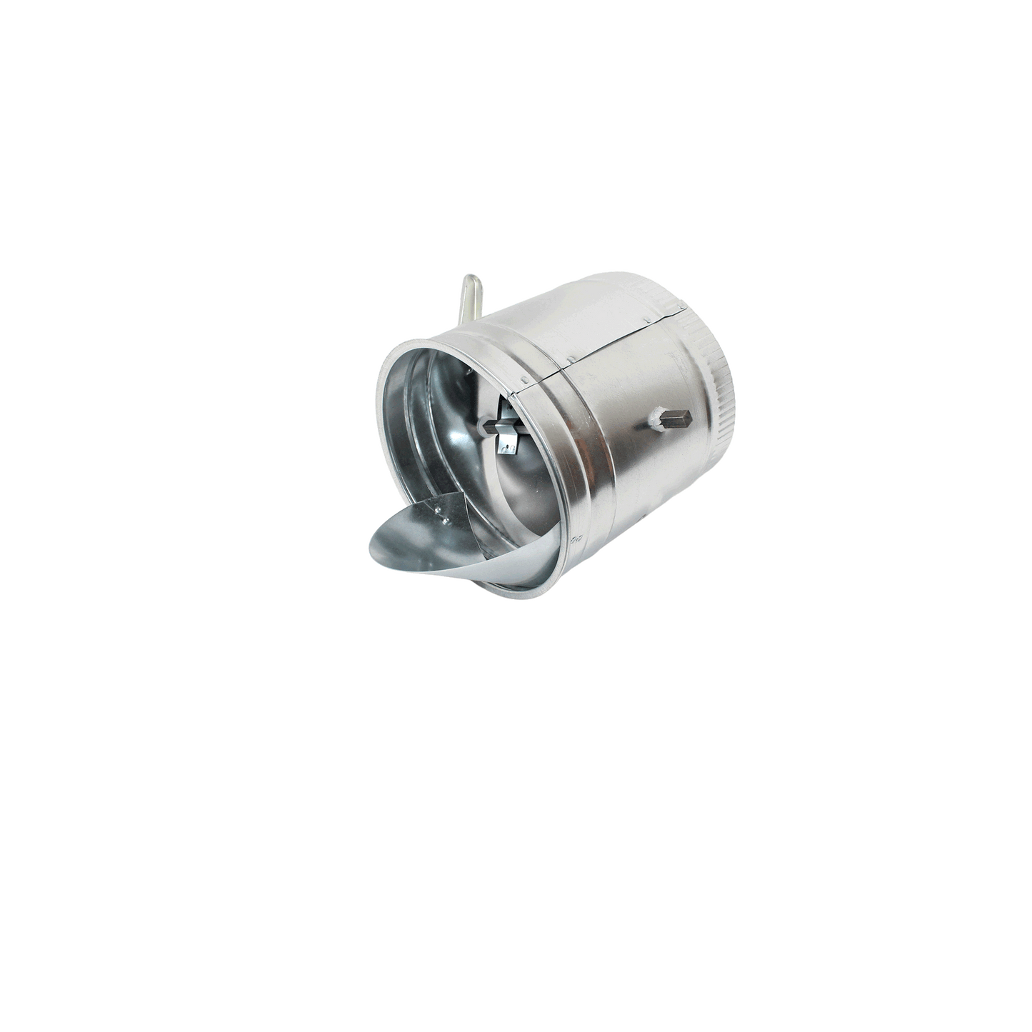 Jer-Air Model 103-DS | Conical Spin-in Takeoff With Damper, scoop, & 2" Standoff Quadrant - 3/8" Hardware