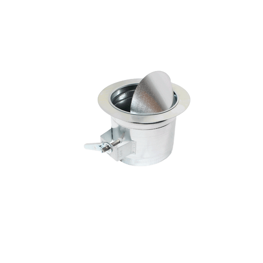 Jer-Air Model 203-DS | Stick-on Takeoff With Gasket, Damper, Scoop, Nylon End Bearings, & 2" Standoff Quadrant - 3/8" Hardware