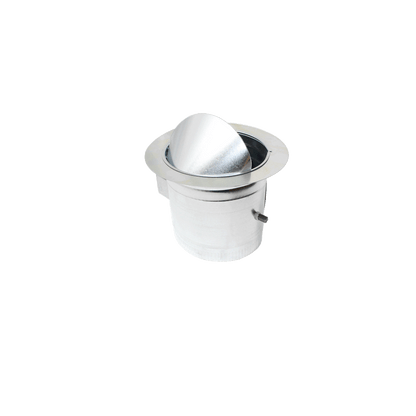 Jer-Air Model 203-DS | Stick-on Takeoff With Gasket, Damper, Scoop, Nylon End Bearings, & 2" Standoff Quadrant - 3/8" Hardware