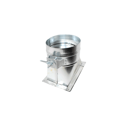 Jer-Air Model AT-502 | Air Tight 45° Takeoff With Gasket, Damper, & 2" Standoff Quadrant - 1/4" Hardware