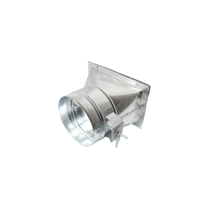 Jer-Air Model AT-502 | Air Tight 45° Takeoff With Gasket, Damper, & 2" Standoff Quadrant - 1/4" Hardware