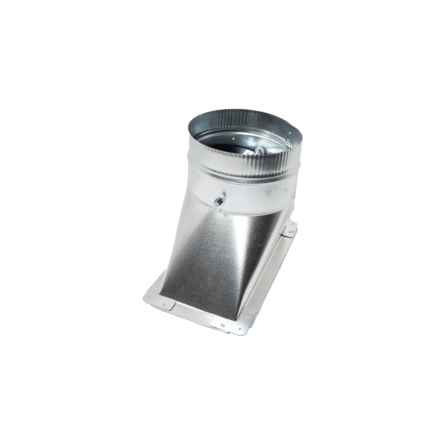 Jer-Air Model AT-503 | Air Tight 45° Takeoff With Gasket, Damper, & 2" Standoff Quadrant - 3/8" Hardware - Nylon End Bearings