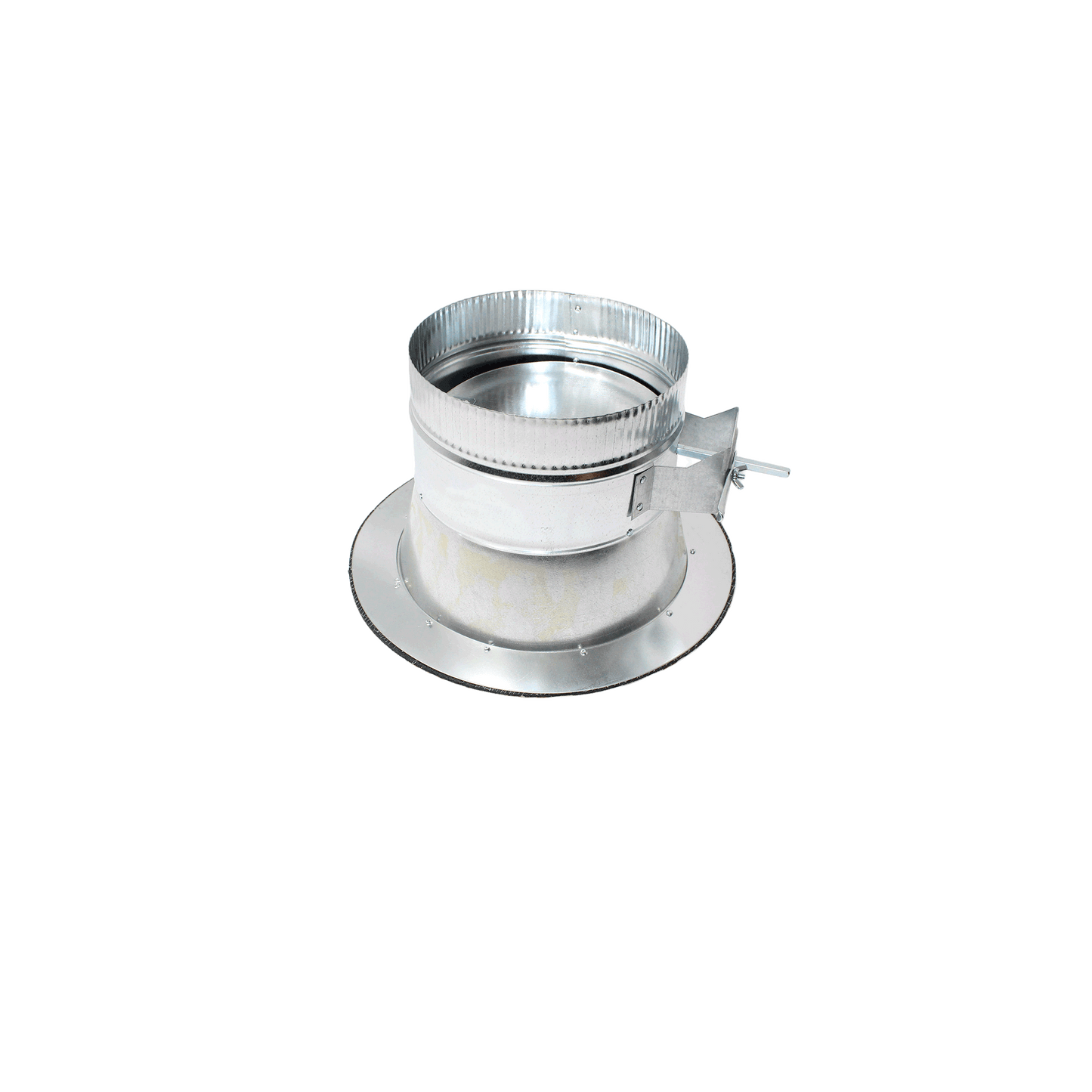 Jer-Air Model C-402 | Conical Stick-on Sleeve With Flange, Gasket, Damper, & 2" Standoff Quadrant - 1/4" Hardware