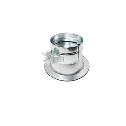 Jer-Air Model C-402 | Conical Stick-on Sleeve With Flange, Gasket, Damper, & 2" Standoff Quadrant - 1/4" Hardware