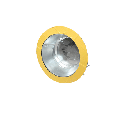 Jer-Air Model C-402 | Conical Stick-on Sleeve With Flange, Gasket, Damper, & 2" Standoff Quadrant - 1/4" Hardware