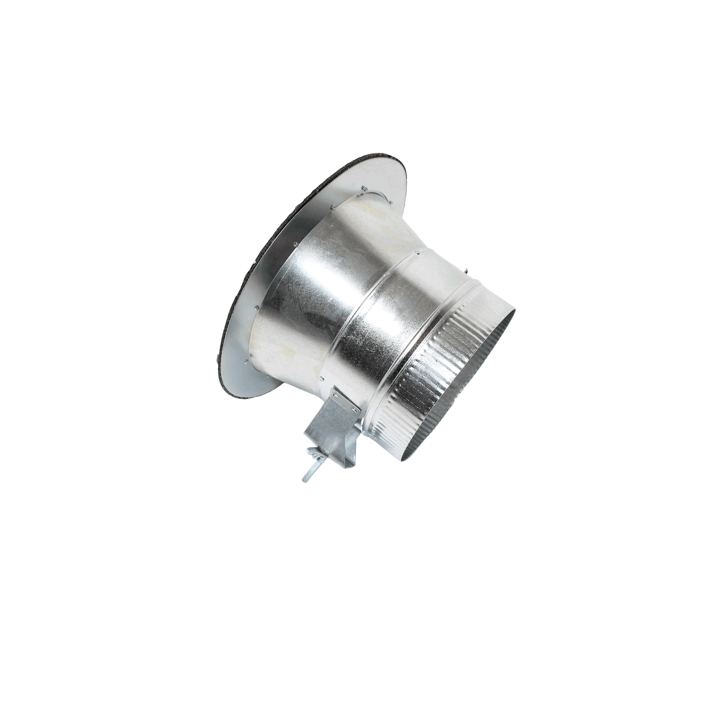Jer-Air Model C-402 | Conical Stick-on Sleeve With Flange, Gasket, Damper, & 2" Standoff Quadrant - 1/4" Hardware