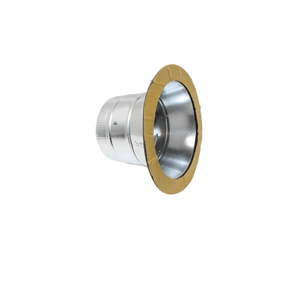 Jer-Air Model C-402 | Conical Stick-on Sleeve With Flange, Gasket, Damper, & 2" Standoff Quadrant - 1/4" Hardware