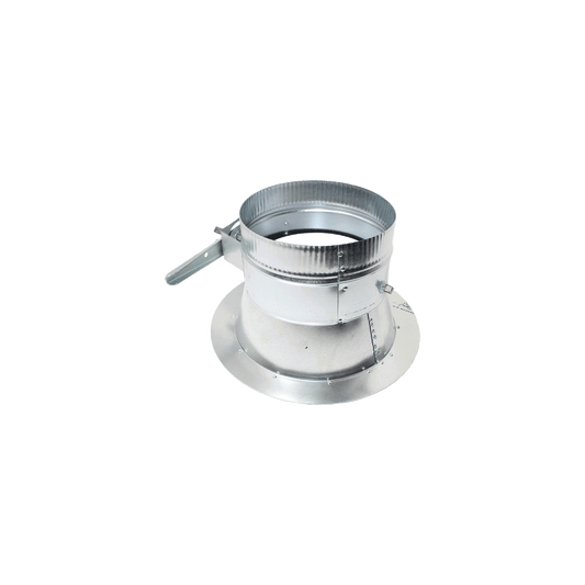 Jer-Air Model C-403 | Conical Stick-on Sleeve With Flange, Gasket, Damper, & 2" Standoff Quadrant, Nylon End Bearings - 3/8" Hardware