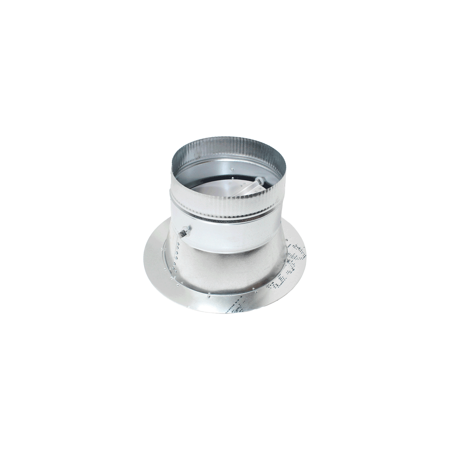 Jer-Air Model C-403 | Conical Stick-on Sleeve With Flange, Gasket, Damper, & 2" Standoff Quadrant, Nylon End Bearings - 3/8" Hardware