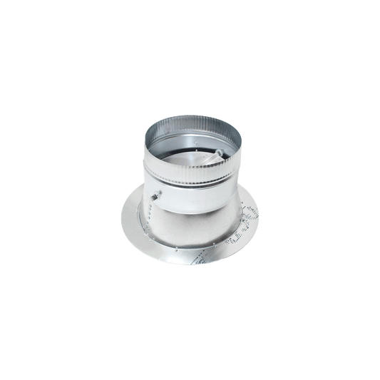 Jer-Air Model C-403 | Conical Stick-on Sleeve With Flange, Gasket, Damper, & 2" Standoff Quadrant, Nylon End Bearings - 3/8" Hardware