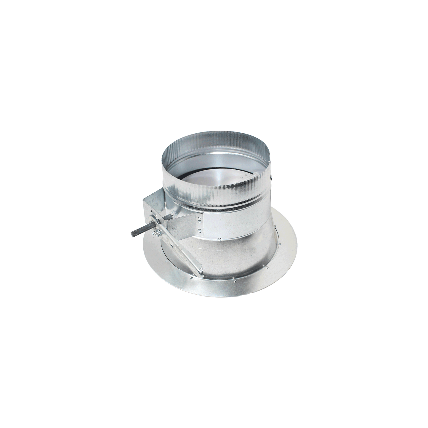 Jer-Air Model C-403 | Conical Stick-on Sleeve With Flange, Gasket, Damper, & 2" Standoff Quadrant, Nylon End Bearings - 3/8" Hardware