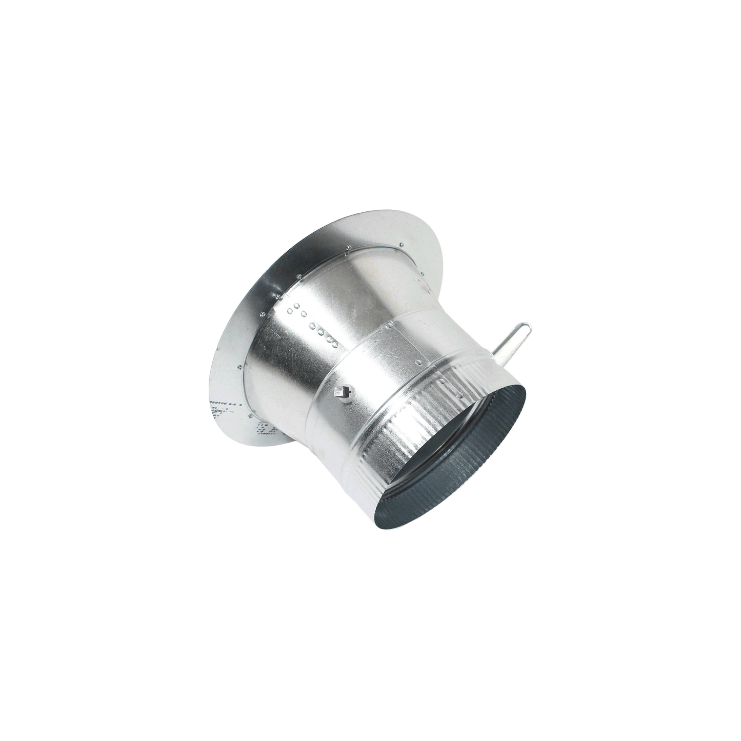 Jer-Air Model C-403 | Conical Stick-on Sleeve With Flange, Gasket, Damper, & 2" Standoff Quadrant, Nylon End Bearings - 3/8" Hardware