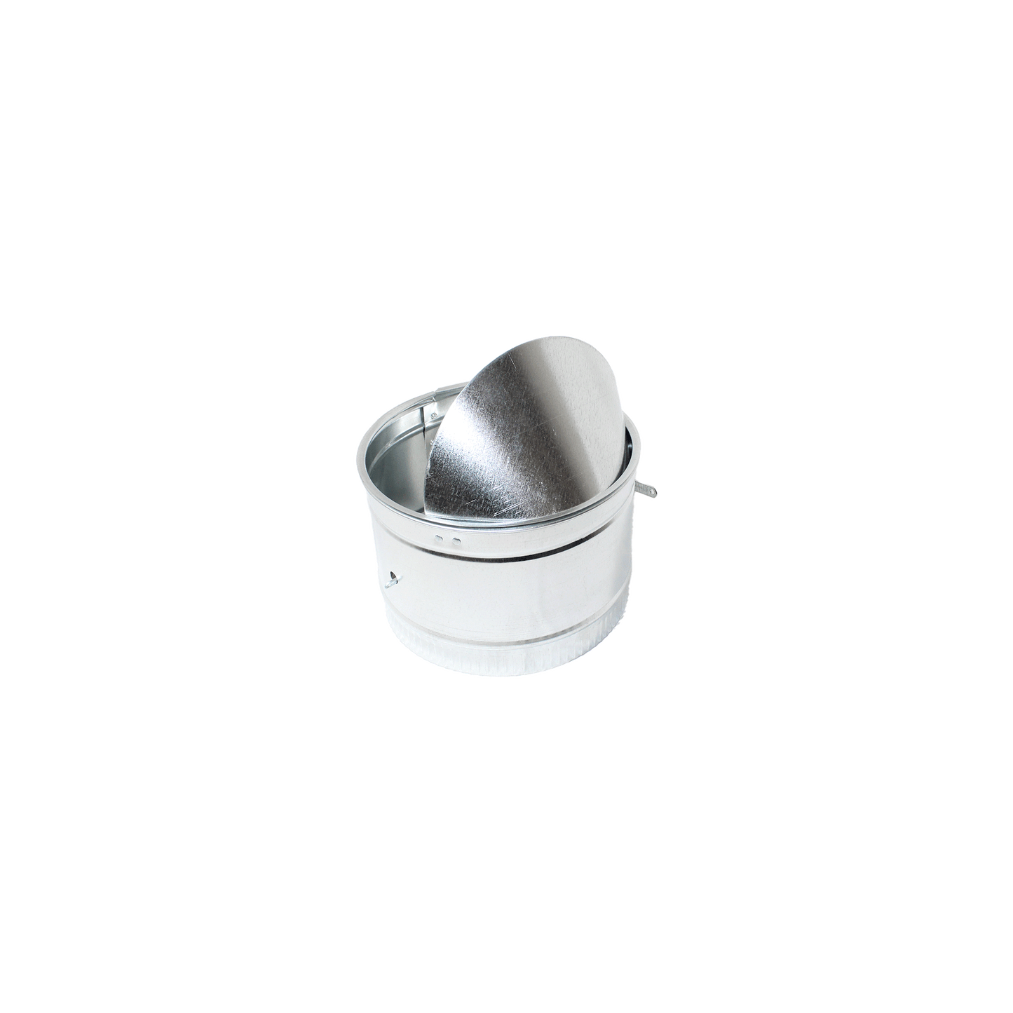 Jer-Air Model S-4S | Spin-in Takeoff With Damper & 45° Scoop For Galvanized Trunk Duct