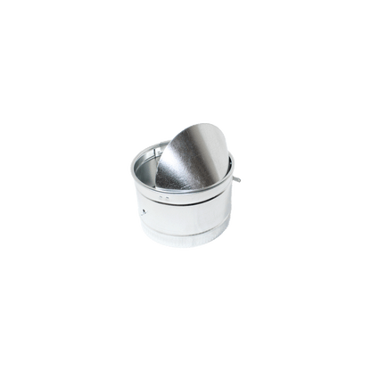 Jer-Air Model S-4S | Spin-in Takeoff With Damper & 45° Scoop For Galvanized Trunk Duct