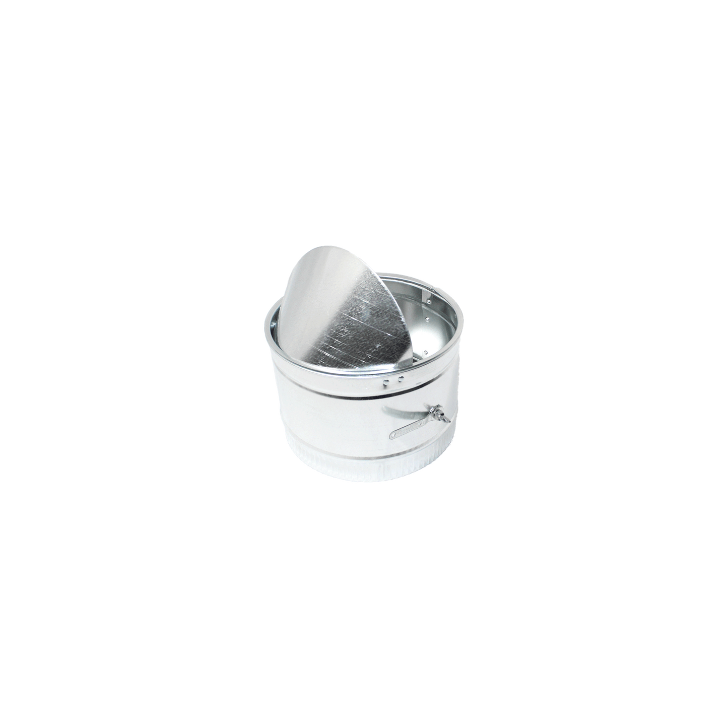 Jer-Air Model S-4S | Spin-in Takeoff With Damper & 45° Scoop For Galvanized Trunk Duct