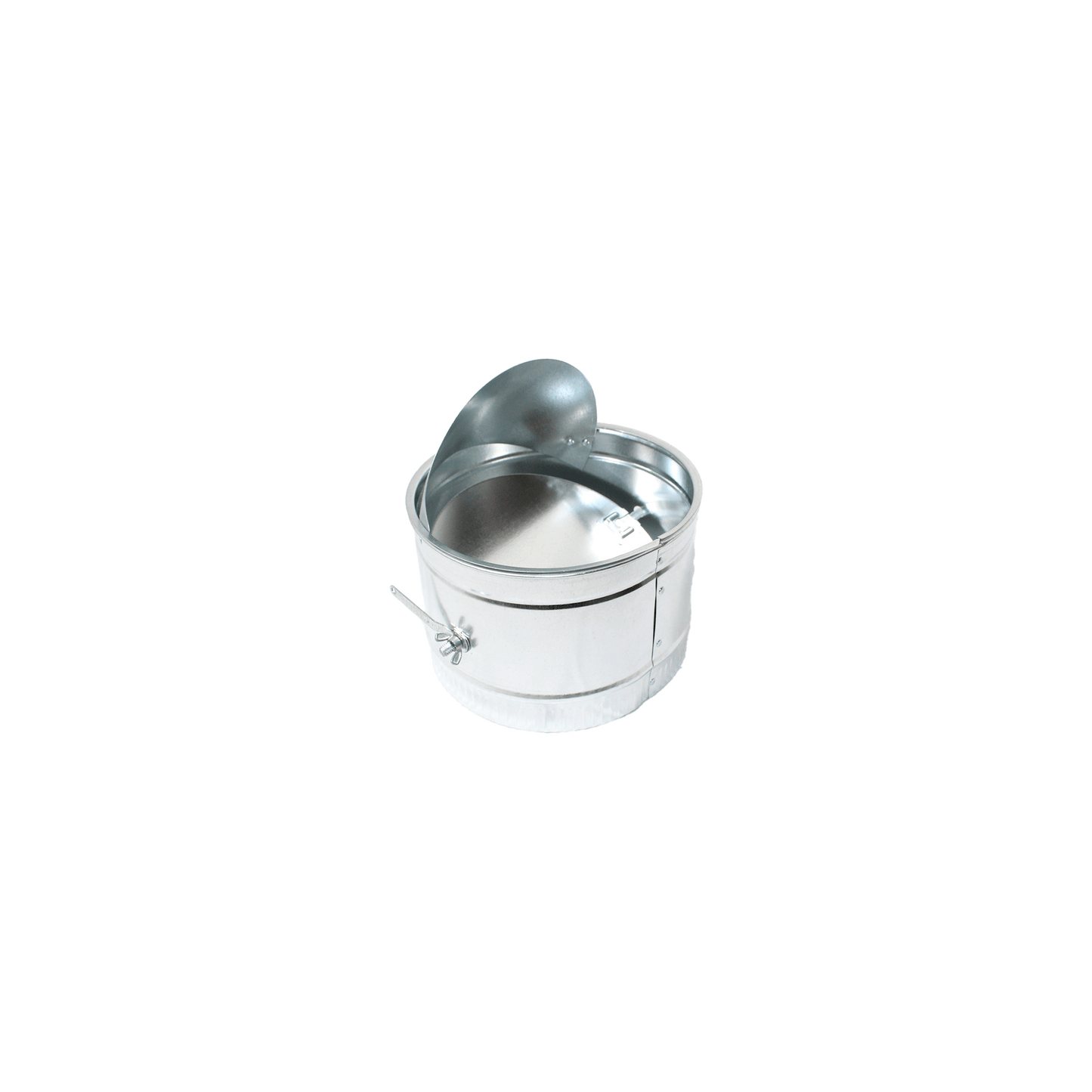 Jer-Air Model S-4S | Spin-in Takeoff With Damper & 45° Scoop For Galvanized Trunk Duct