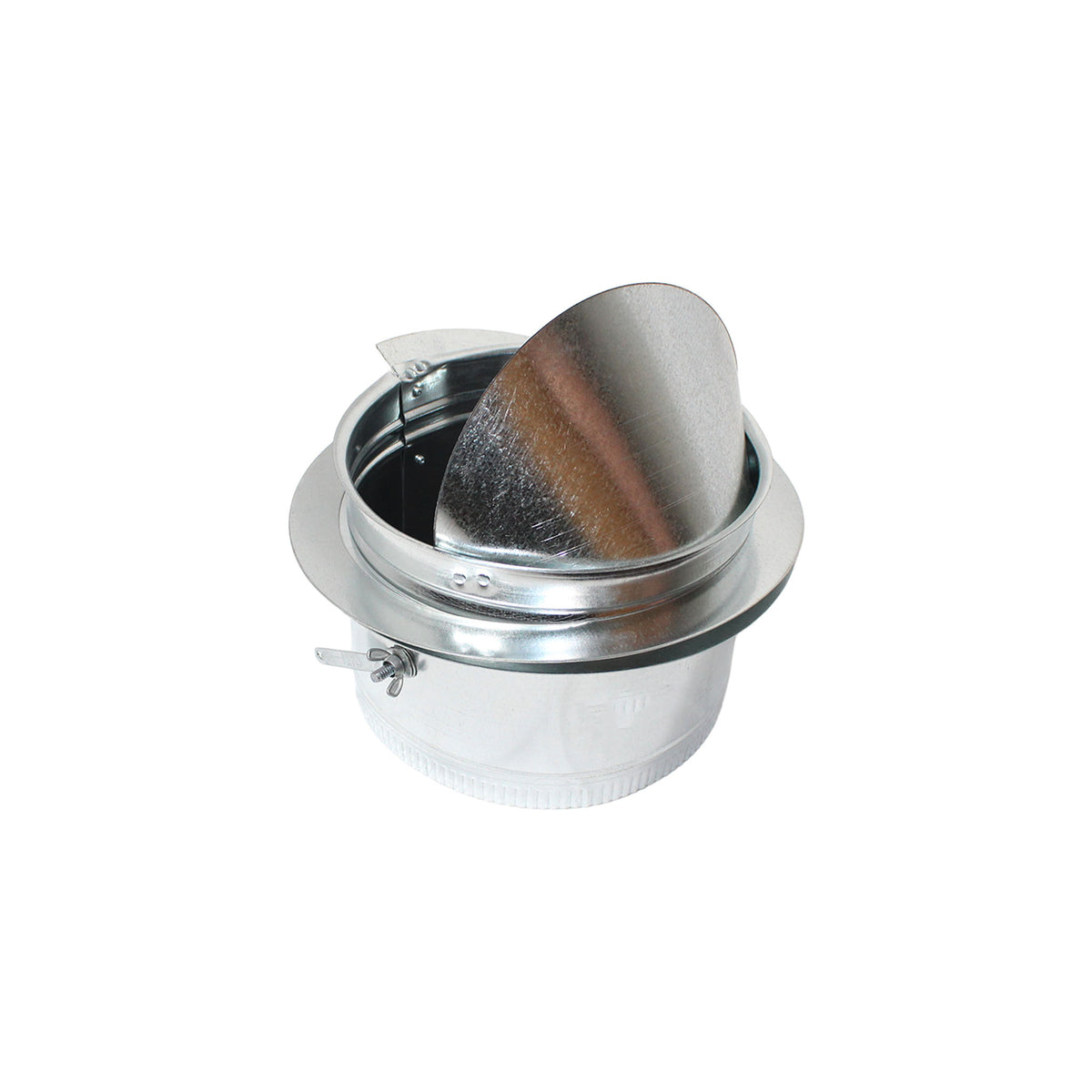 Jer-Air Model DB-4S | Fiberglass Duct Spin-in Takeoff with Damper & 45° Scoop
