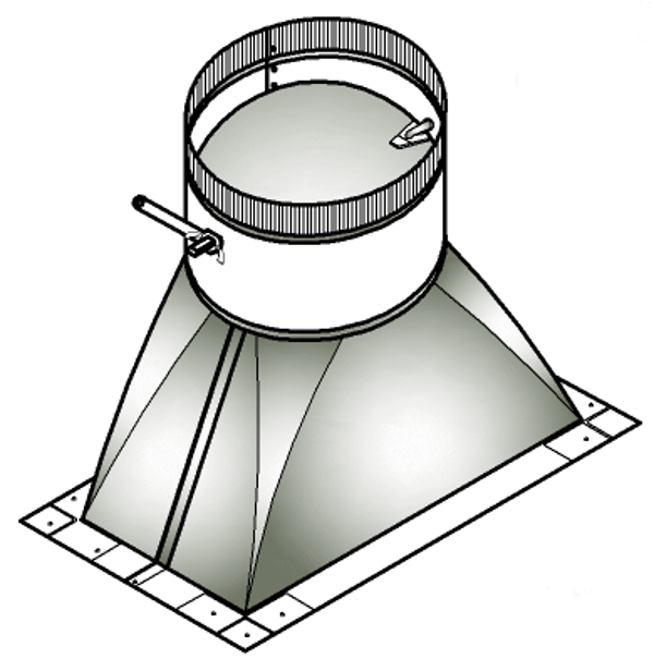 Jer-Air AT-601 | Centerline Airtight Takeoff With Gasket & Damper